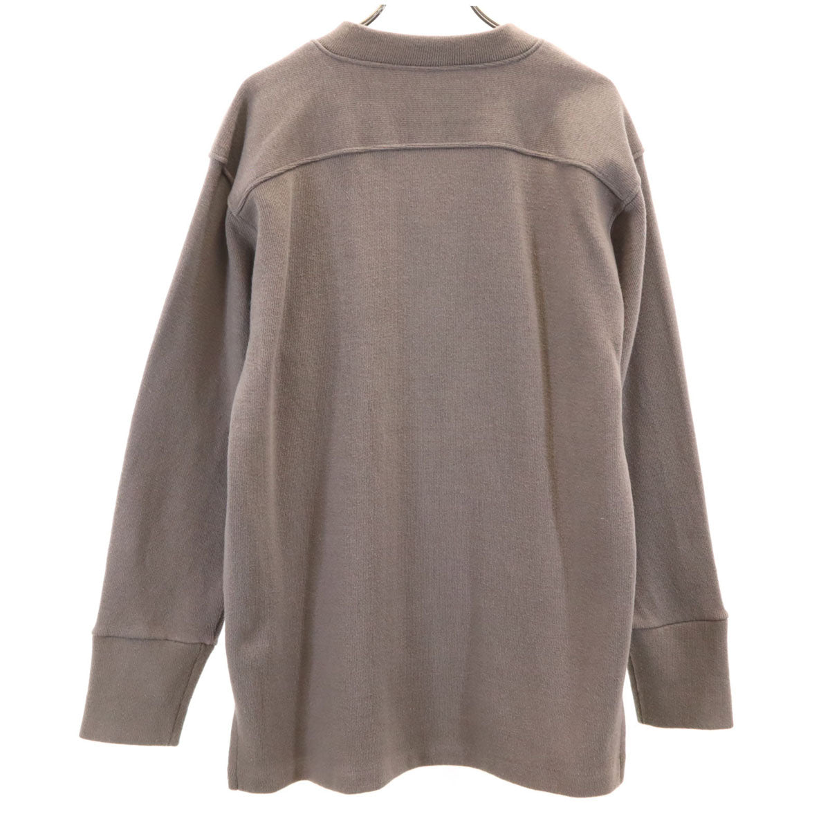 ISSEY MIYAKE イッセイミヤケ 70s 80s 日本製 ヴィンテージ 長袖 Vネック ニット 9 グレーブラウン セーター レディース