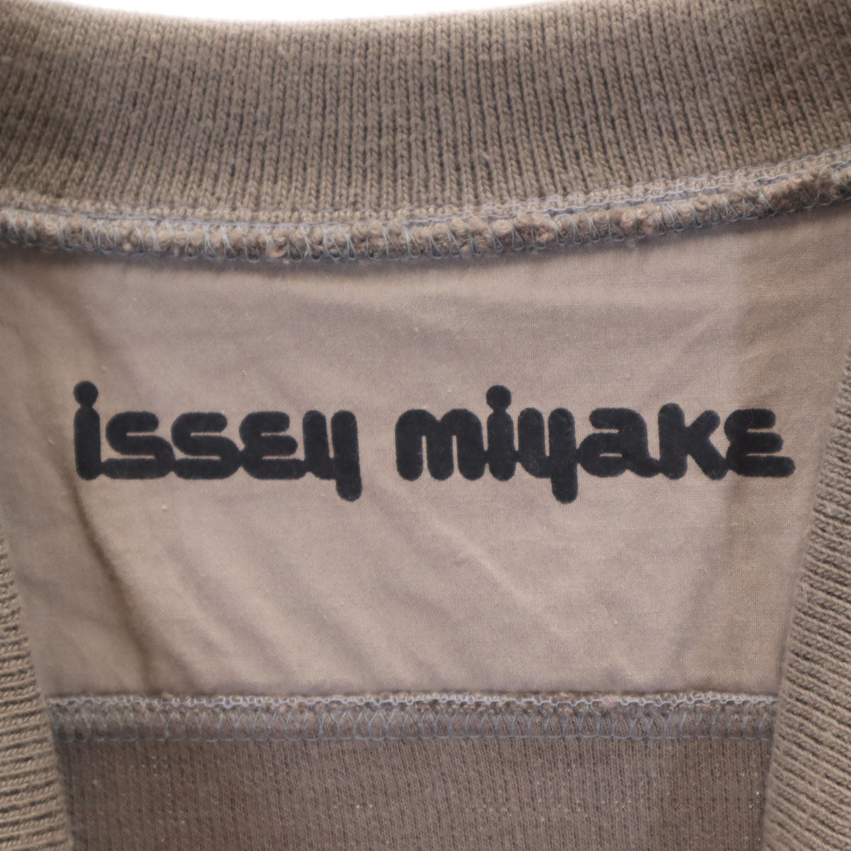 ISSEY MIYAKE イッセイミヤケ 70s 80s 日本製 ヴィンテージ 長袖 Vネック ニット 9 グレーブラウン セーター レディース