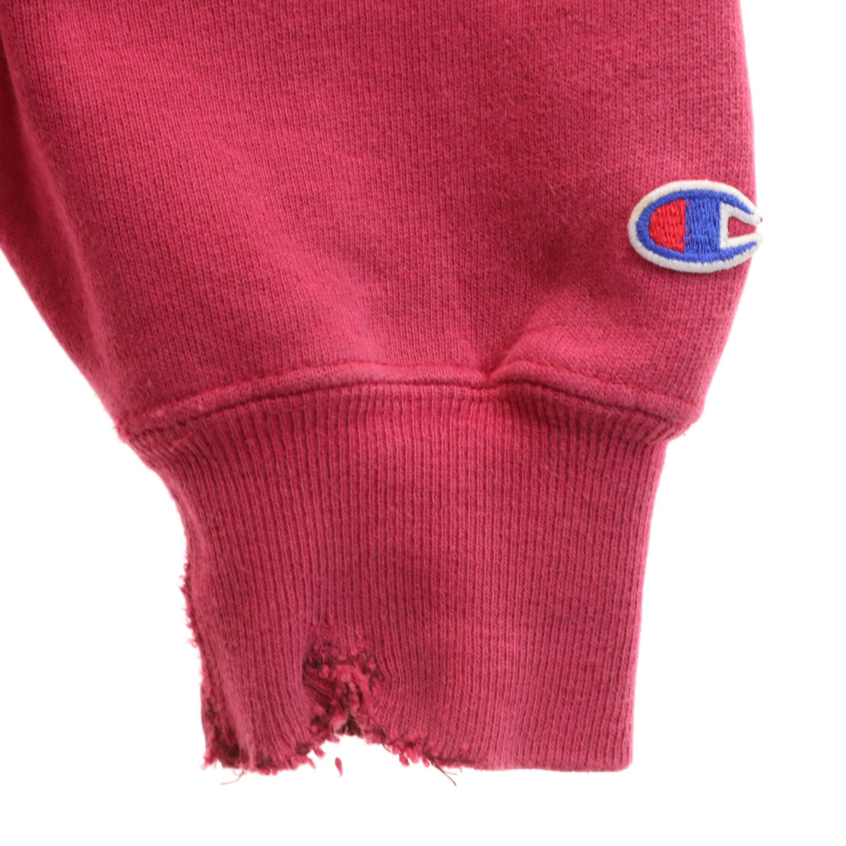 Champion チャンピオン 90s USA製 オールド 刺繍タグ 長袖 リバースウィーブ スウェット カーディガン L レッドピンク メンズ