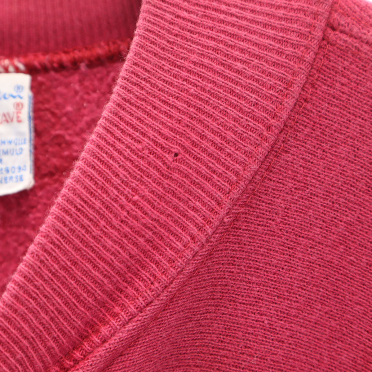 Champion チャンピオン 90s USA製 オールド 刺繍タグ 長袖 リバースウィーブ スウェット カーディガン L レッドピンク メンズ