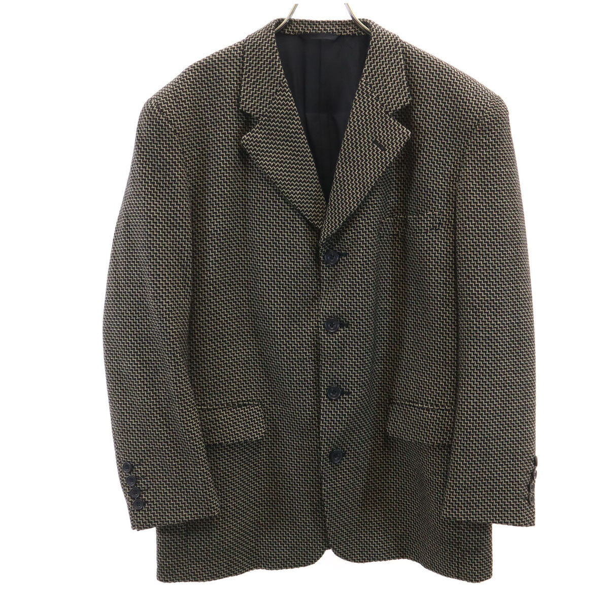 Christian Dior MONSIEUR クリスチャンディオール ムッシュ 総柄 テーラードジャケット M ブラック メンズ