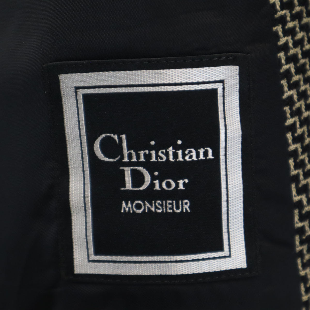 Christian Dior MONSIEUR クリスチャンディオール ムッシュ 総柄 テーラードジャケット M ブラック メンズ