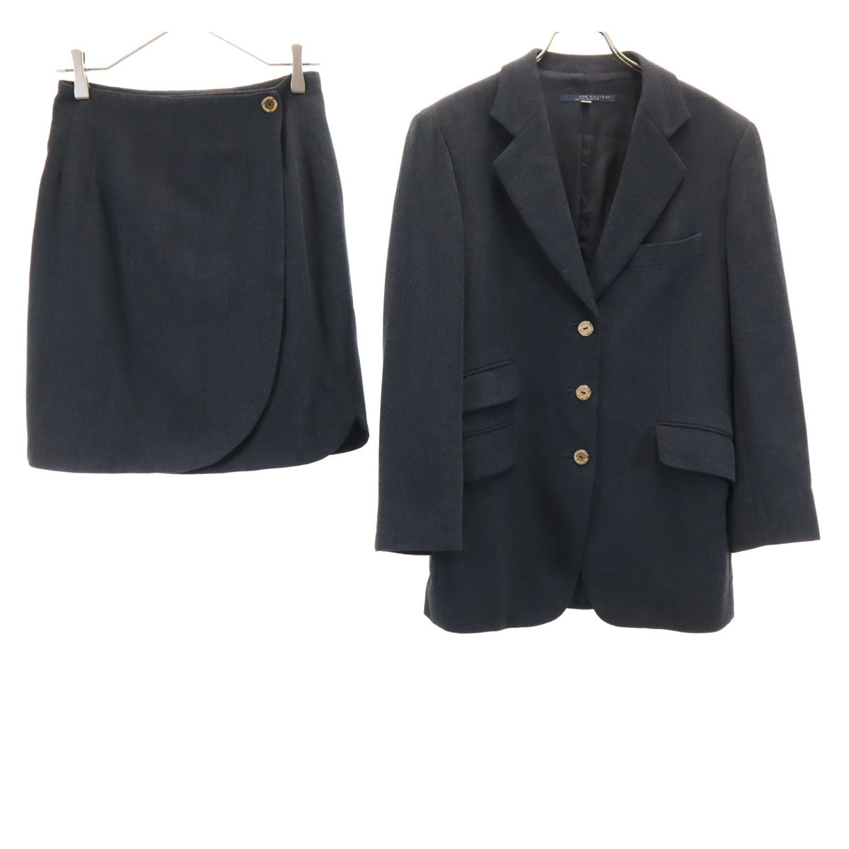UNITED ARROWS ユナイテッドアローズ 日本製 スカートスーツ 上下 セットアップ 38/40 グレー レディース