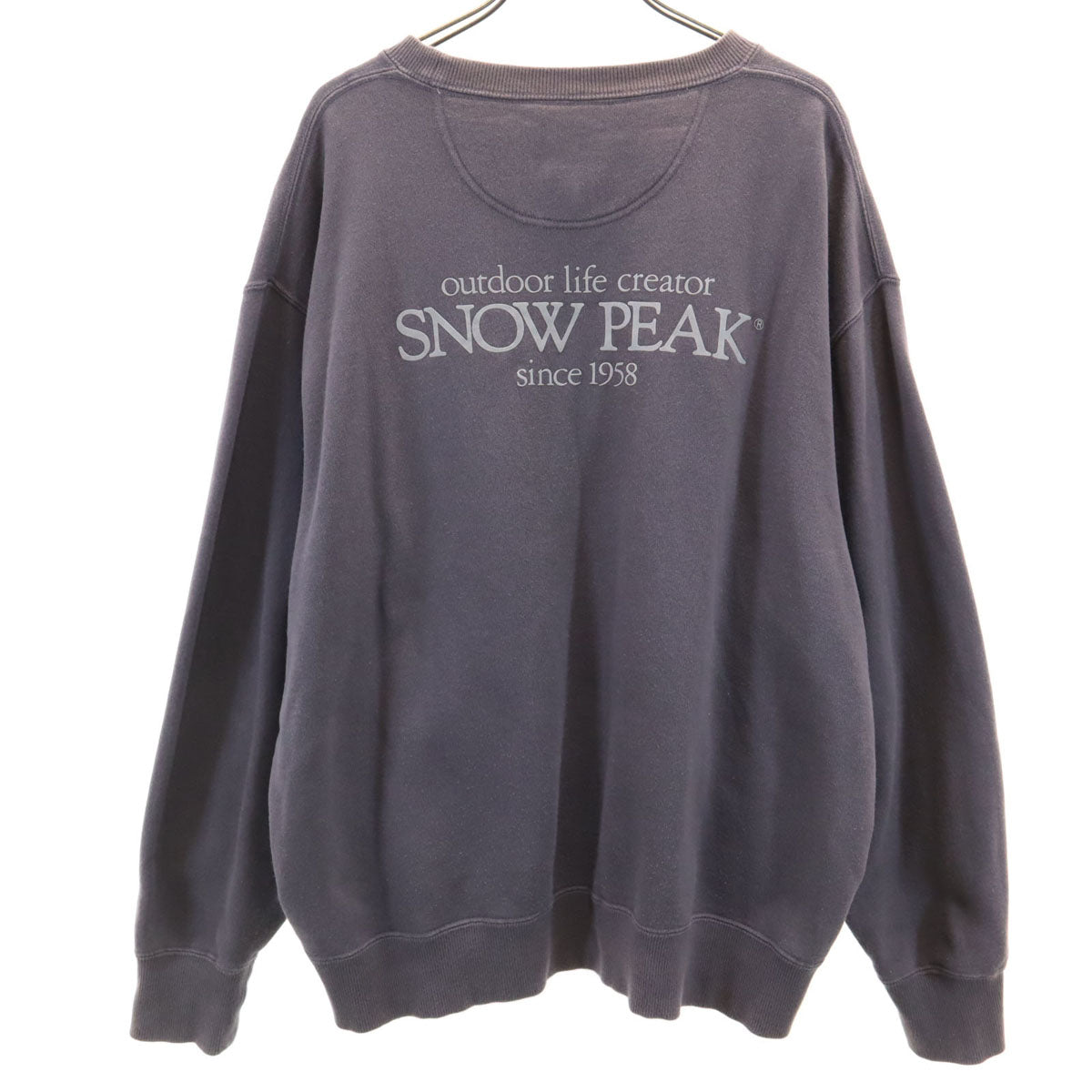 snowpeak スノーピーク ジャーナルスタンダード バックロゴ 長袖 スウェット トレーナー M グレー メンズ