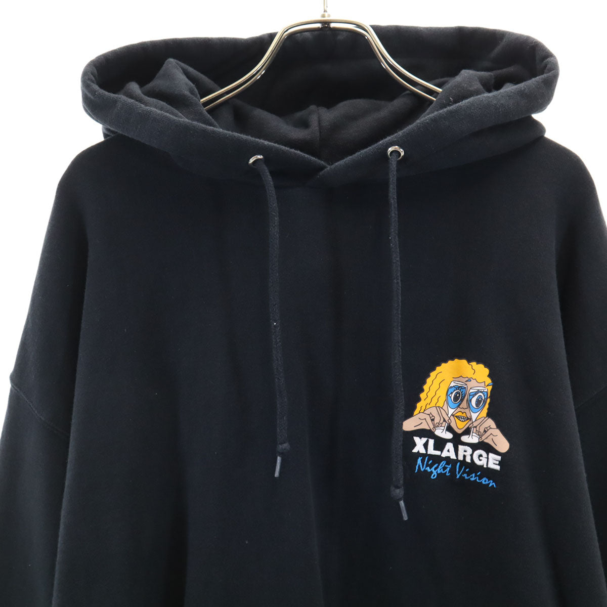 XLARGE エクストララージ NIGHT VISION 長袖 スウェットパーカー L ブラック メンズ