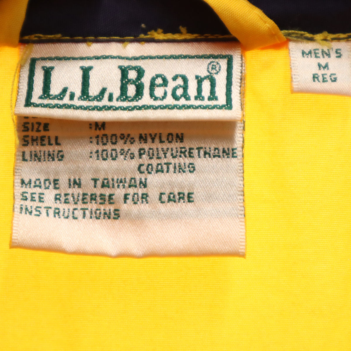 L.L.Bean エルエルビーン 80s 90s オールド ナイロンジャケット M イエロー アウトドア メンズ