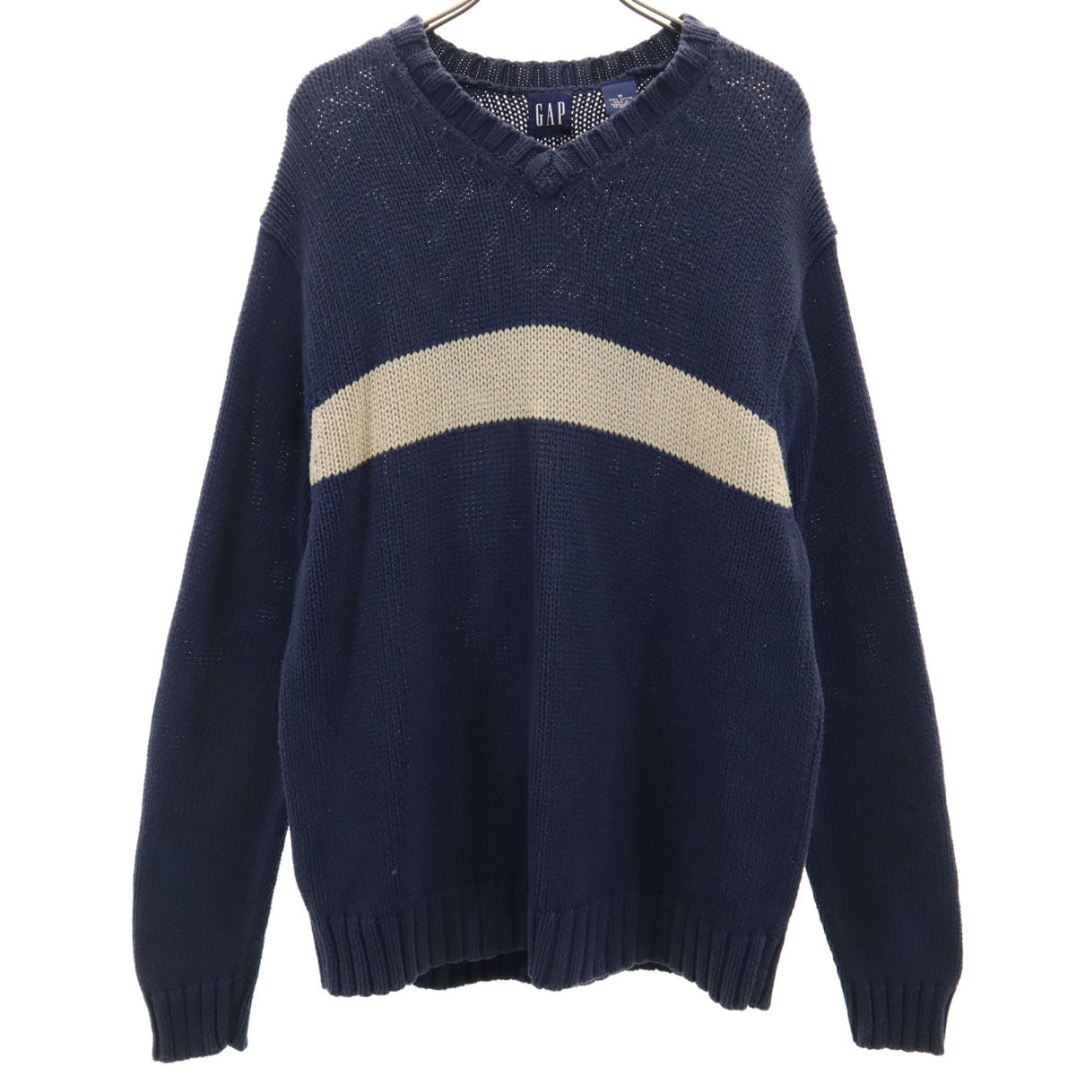 GAP ギャップ 90s オールド 長袖 Vネック セーター M ネイビー ニット メンズ