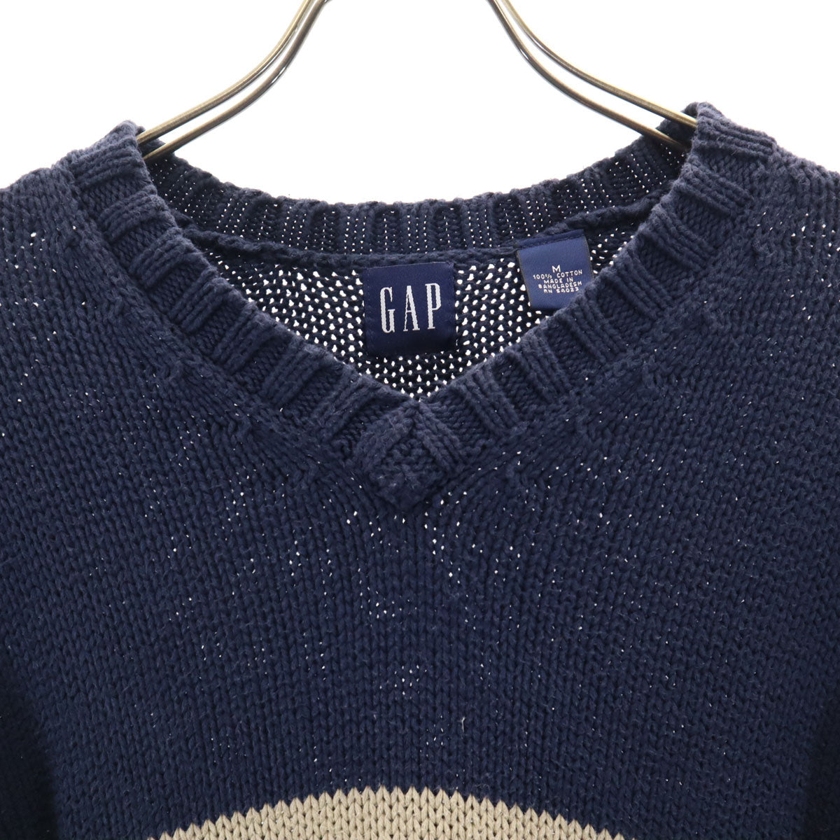 GAP ギャップ 90s オールド 長袖 Vネック セーター M ネイビー ニット メンズ