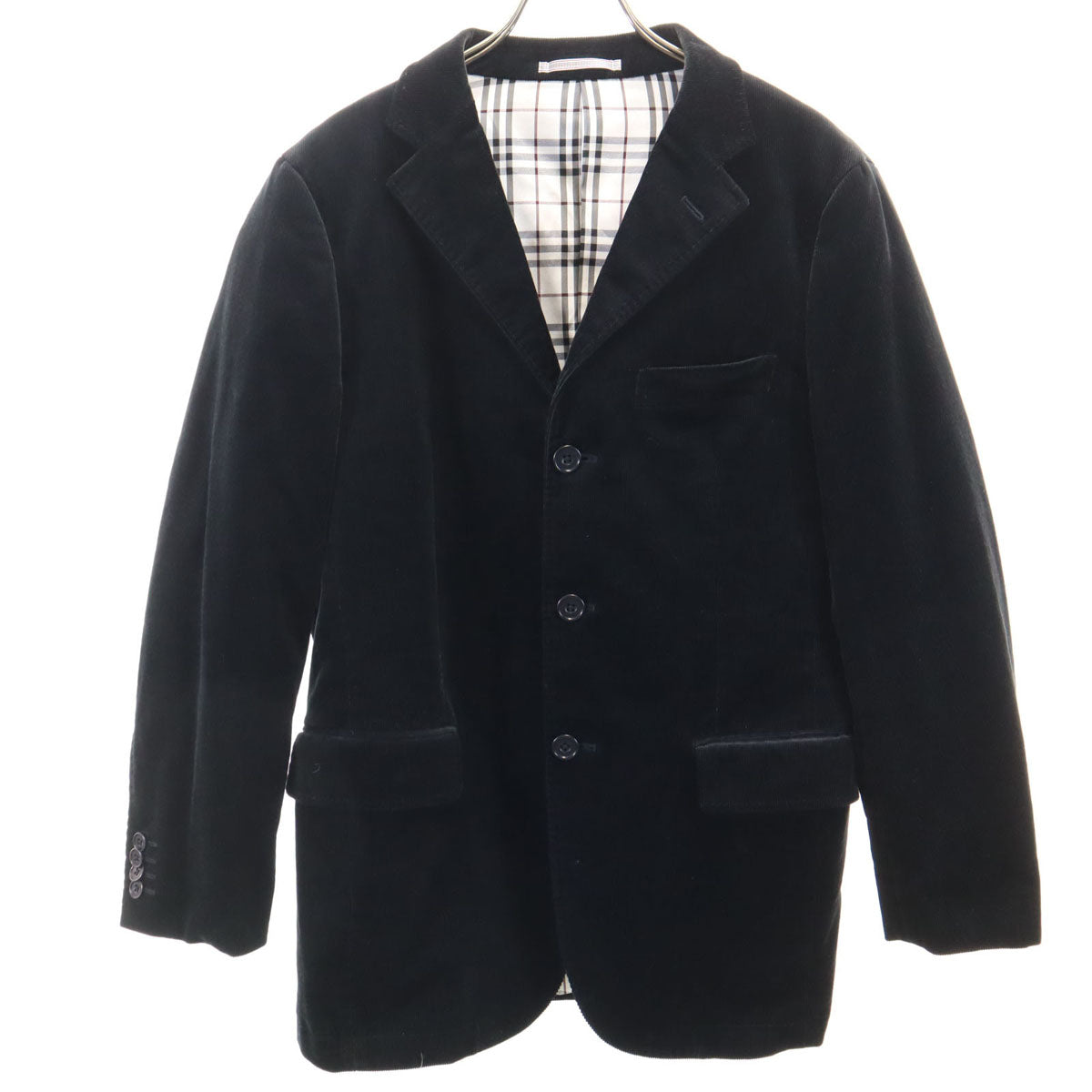 BURBERRY BLACK LABEL バーバリーブラックレーベル コーデュロイ テーラードジャケット M ブラック メンズ