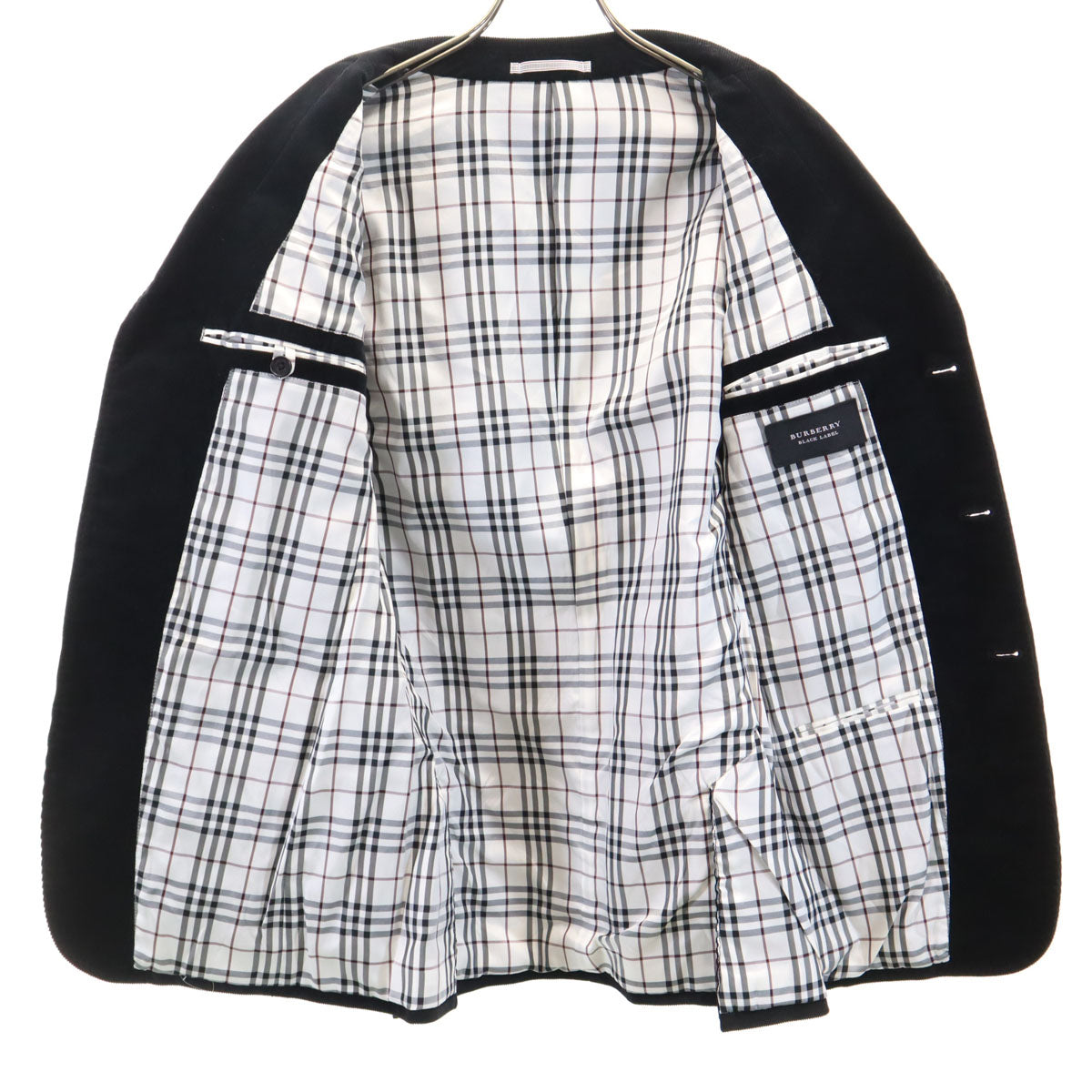 BURBERRY BLACK LABEL バーバリーブラックレーベル コーデュロイ テーラードジャケット M ブラック メンズ