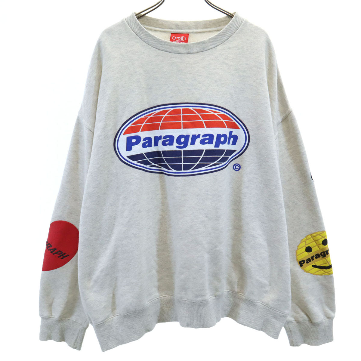 PARAGRAPH パラグラフ 長袖 スウェット トレーナー F グレー 裏起毛 メンズ