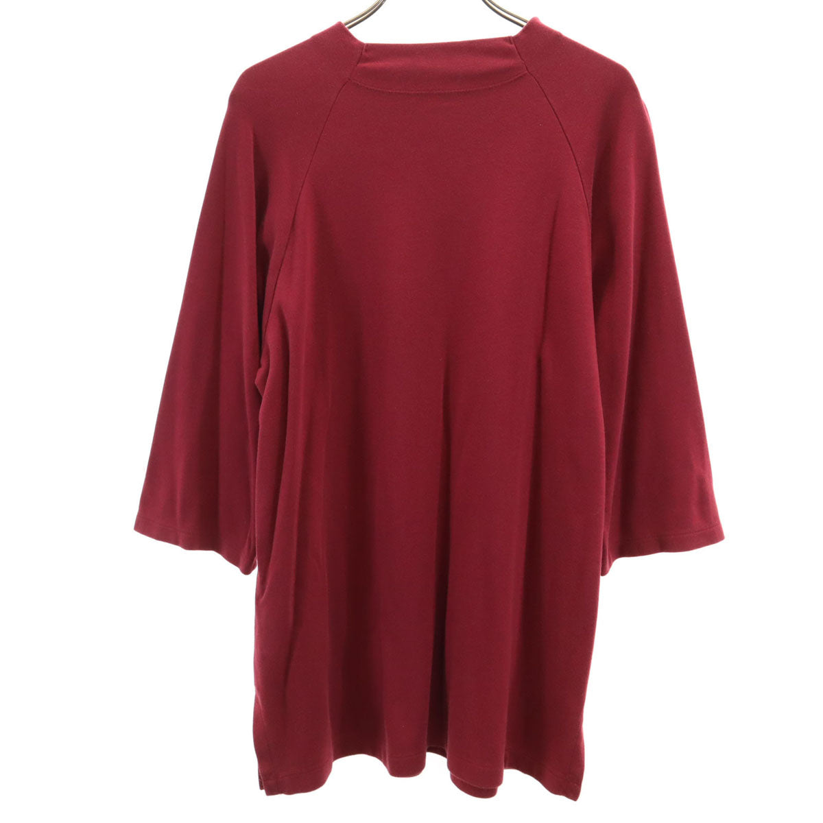 HaaT ISSEY MIYAKE ハート イッセイミヤケ 日本製 7分袖 カットソー 2 ボルドー レディース