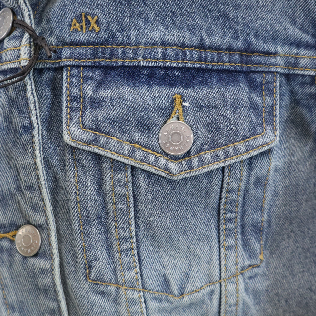 ARMANI EXCHANGE アルマーニエクスチェンジ デニムジャケット XS ウォッシュブルー ジージャン トラッカー レディース