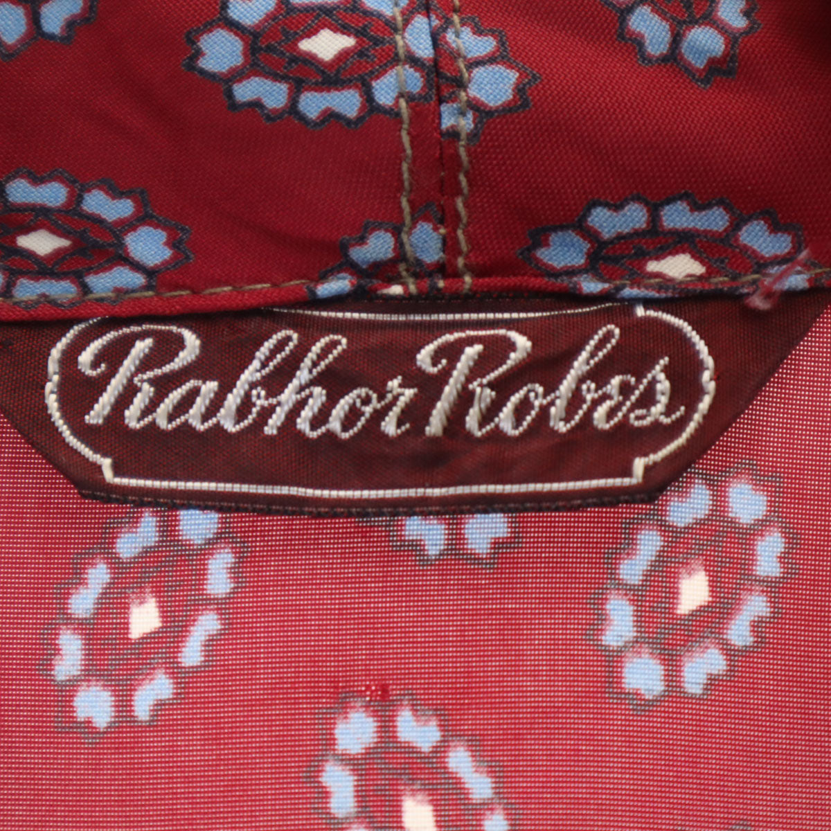 Rabhor Robes 60s ヴィンテージ 総柄 ガウン レッド系 メンズ