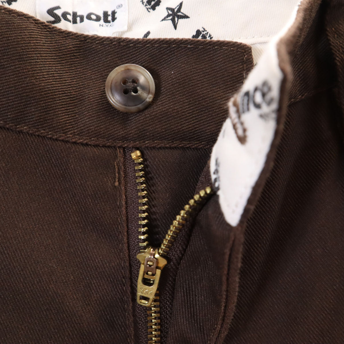 schott ショット ワークジャケット 上下 セットアップ L ブラウン メンズ