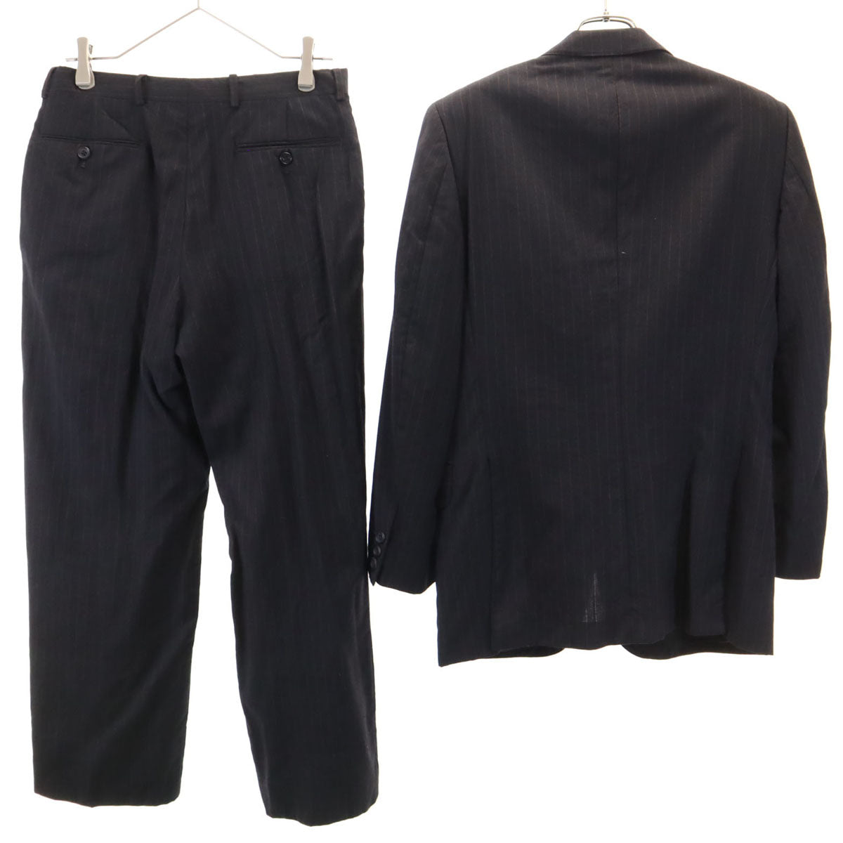 PAUL SMITH COLLECTION ポールスミスコレクション ストライプ柄 スーツ 上下 セットアップ M ブラック系 メンズ