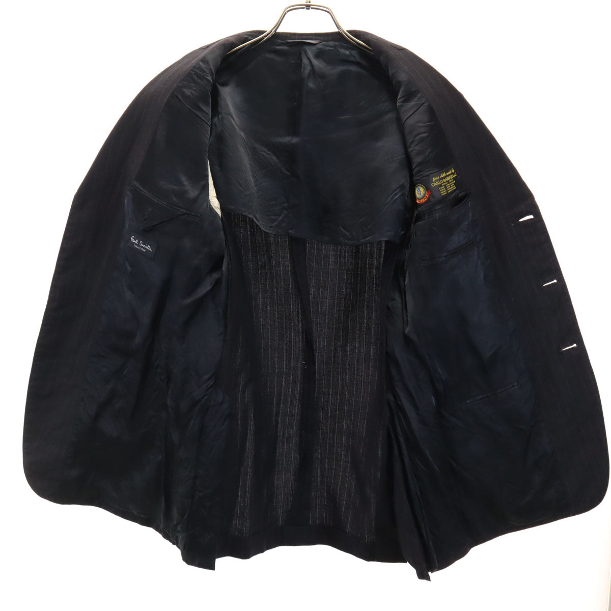 PAUL SMITH COLLECTION ポールスミスコレクション ストライプ柄 スーツ 上下 セットアップ M ブラック系 メンズ