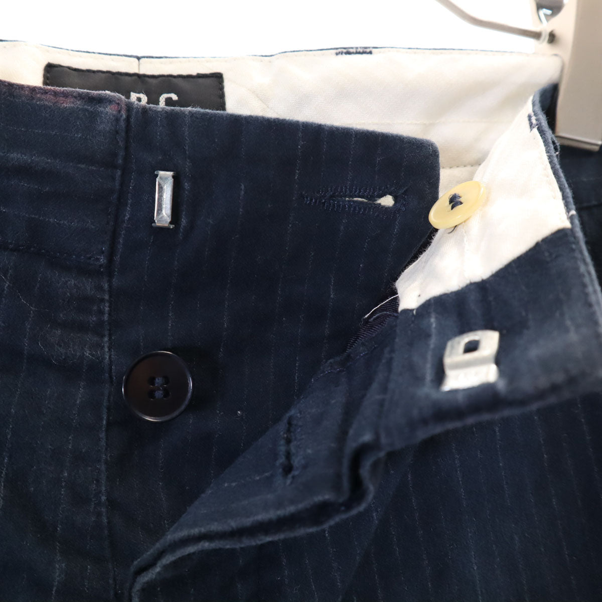 A.P.C. アーペーセー 90s ポーランド製 ストライプ柄 スーツ 上下 セットアップ S ネイビー メンズ