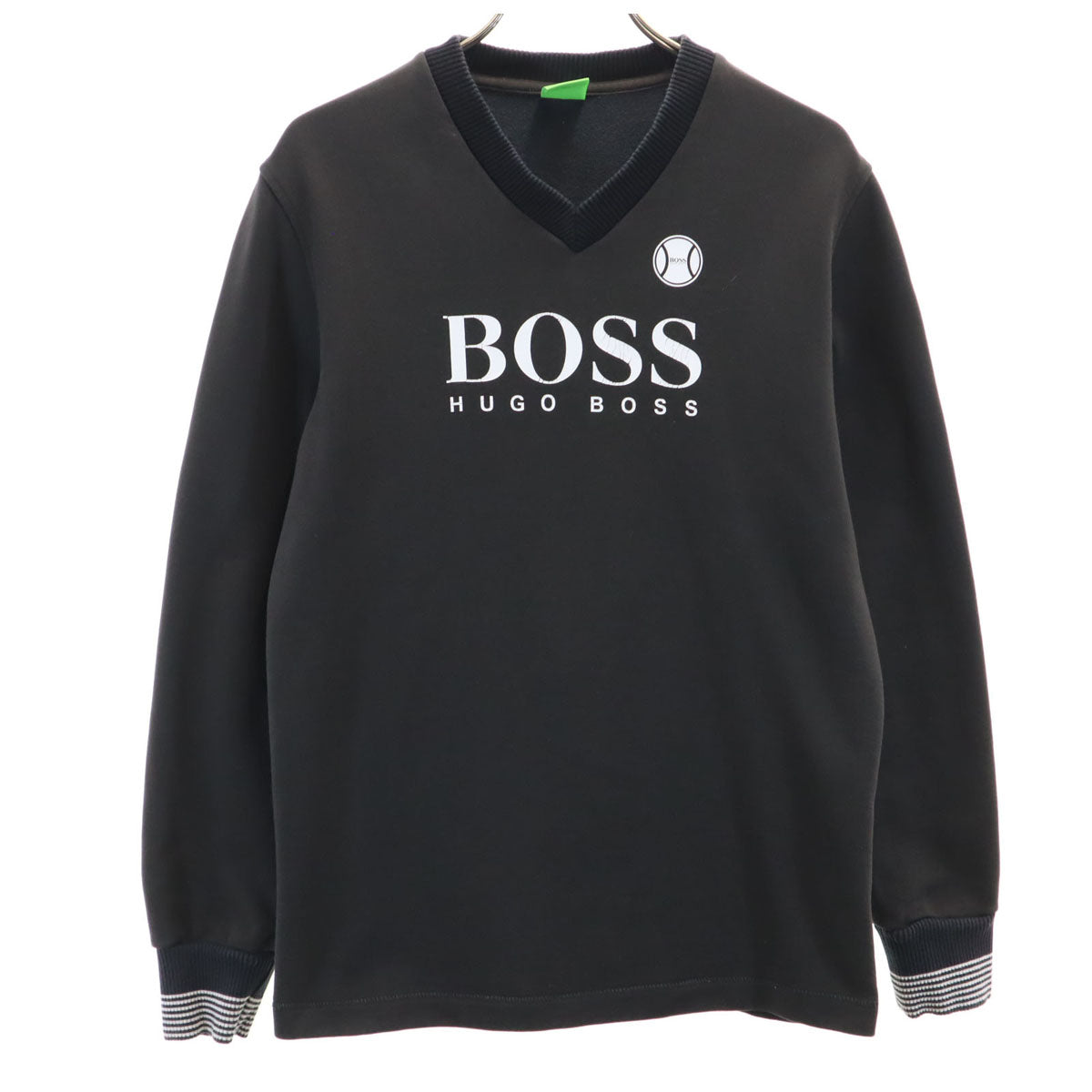 BOSS HUGO BOSS ボスヒューゴボス ポルトガル製 長袖 スウェット トレーナー XXXL 墨黒 キッズ