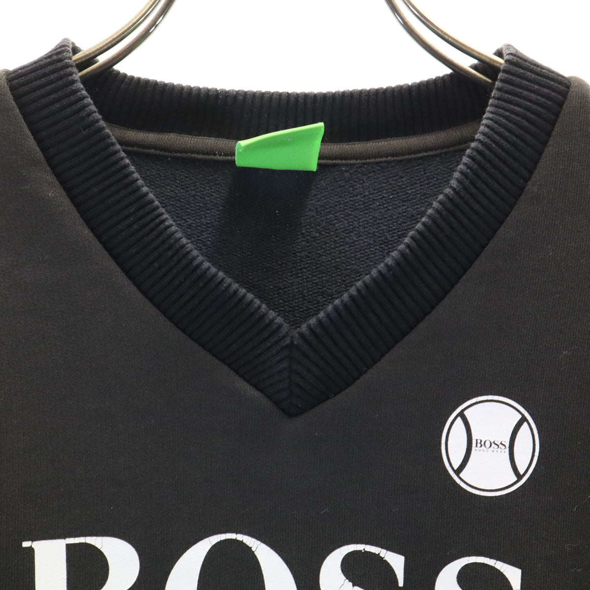 BOSS HUGO BOSS ボスヒューゴボス ポルトガル製 長袖 スウェット トレーナー XXXL 墨黒 キッズ