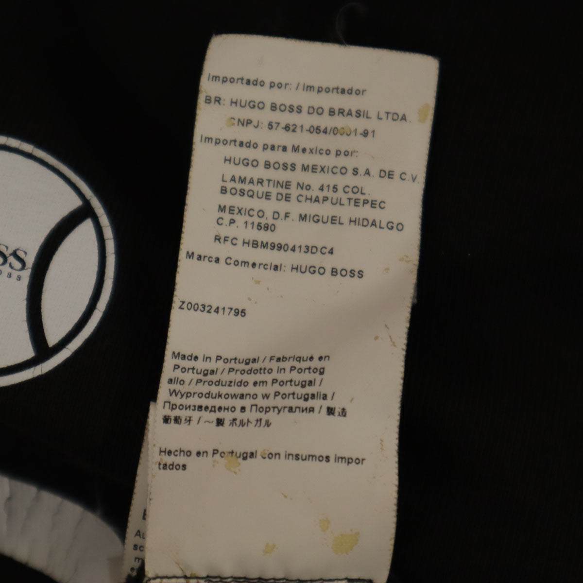 BOSS HUGO BOSS ボスヒューゴボス ポルトガル製 長袖 スウェット トレーナー XXXL 墨黒 キッズ