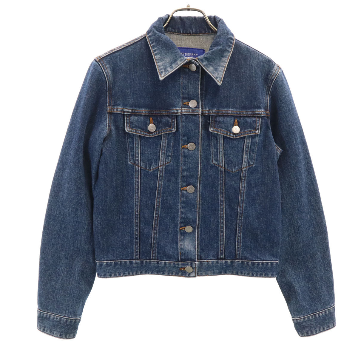 BURBERRY LONDON BLUE LABEL バーバリー ロンドン ブルーレーベル デニムジャケット 38 ウォッシュブルー 三陽商会 ジージャン トラッカー レディース