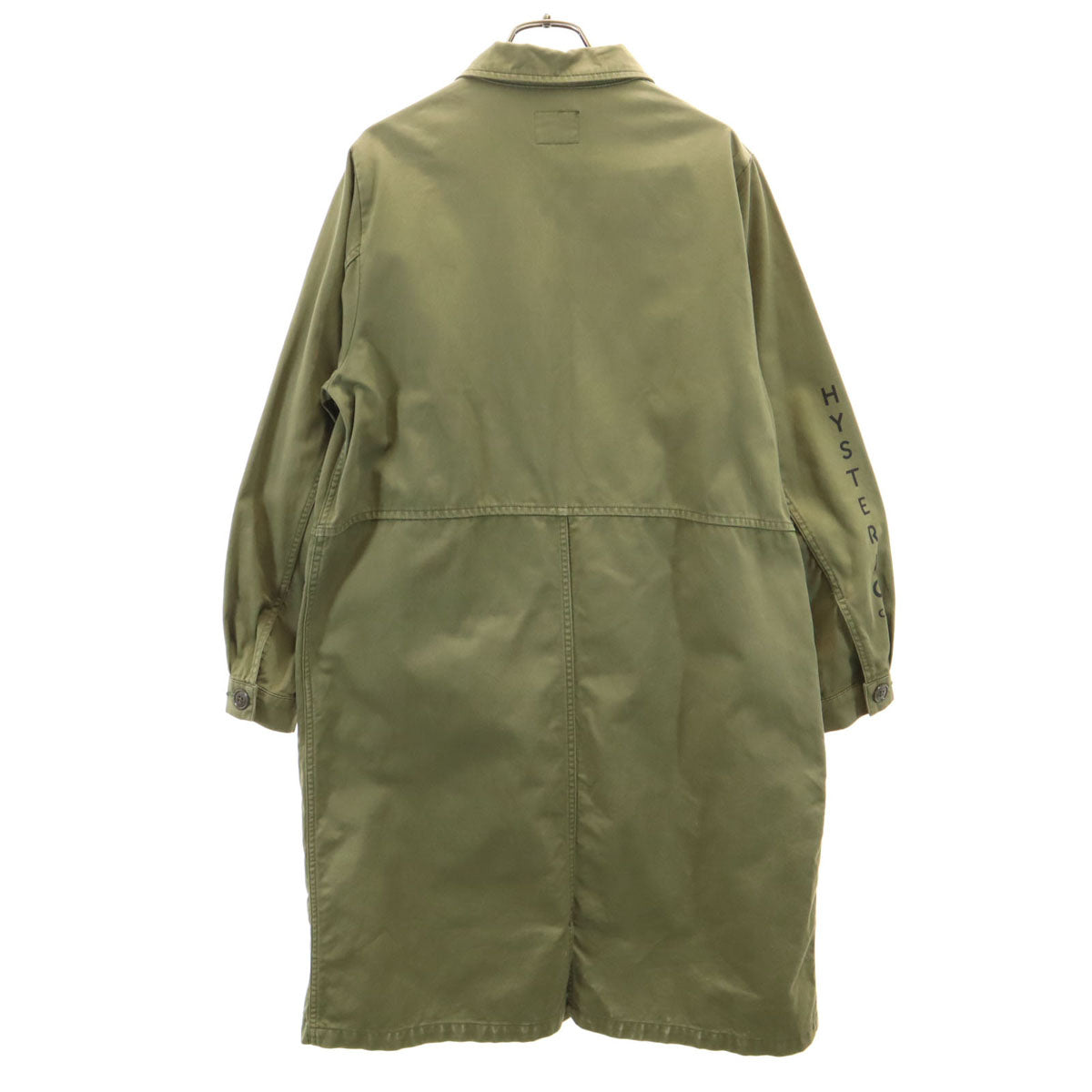 HYSTERIC GLAMOUR ヒステリックグラマー 日本製 ステンカラーコート FREE オリーブ系 ミリタリー レディース