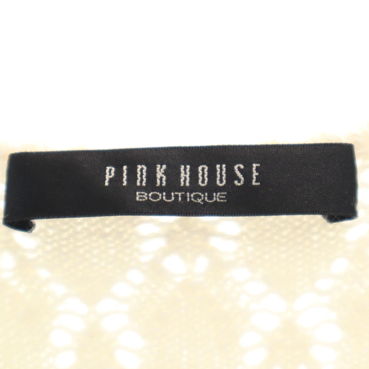 PINK HOUSE BOUTIQUE ピンクハウス ブティック 花モチーフ 長袖 ニットカーディガン アイボリー レディース