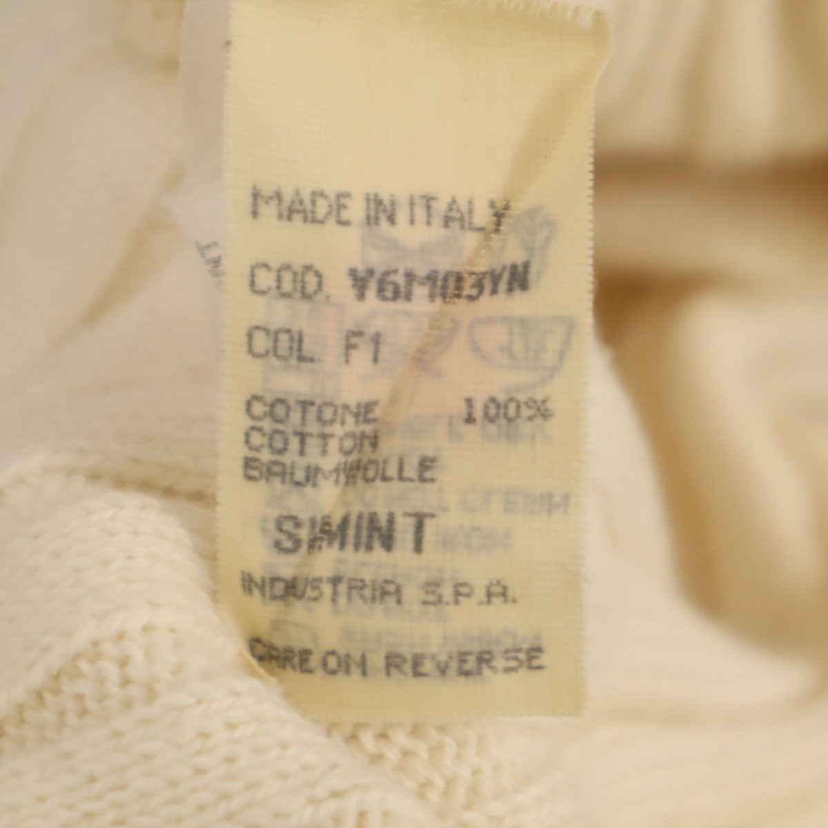 ARMANI JEANS アルマーニジーンズ 90s イタリア製 オールド 長袖 ポロ リブ ニット S アイボリー セーター レディース