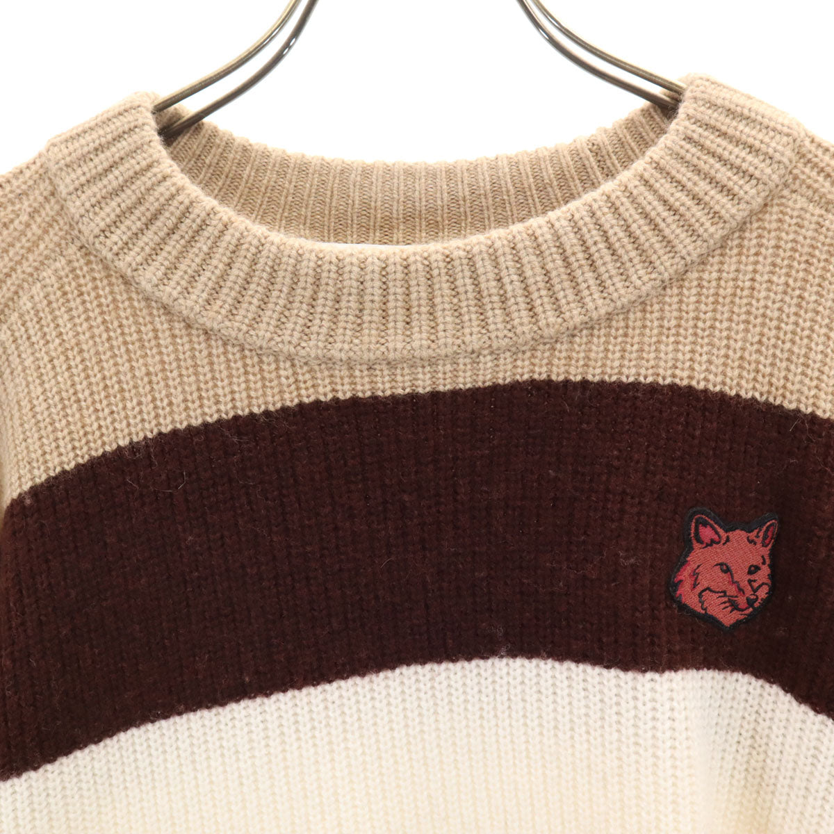 MAISON KITSUNE メゾンキツネ ボーダー柄 長袖 セーター XS マルチ ニット レディース