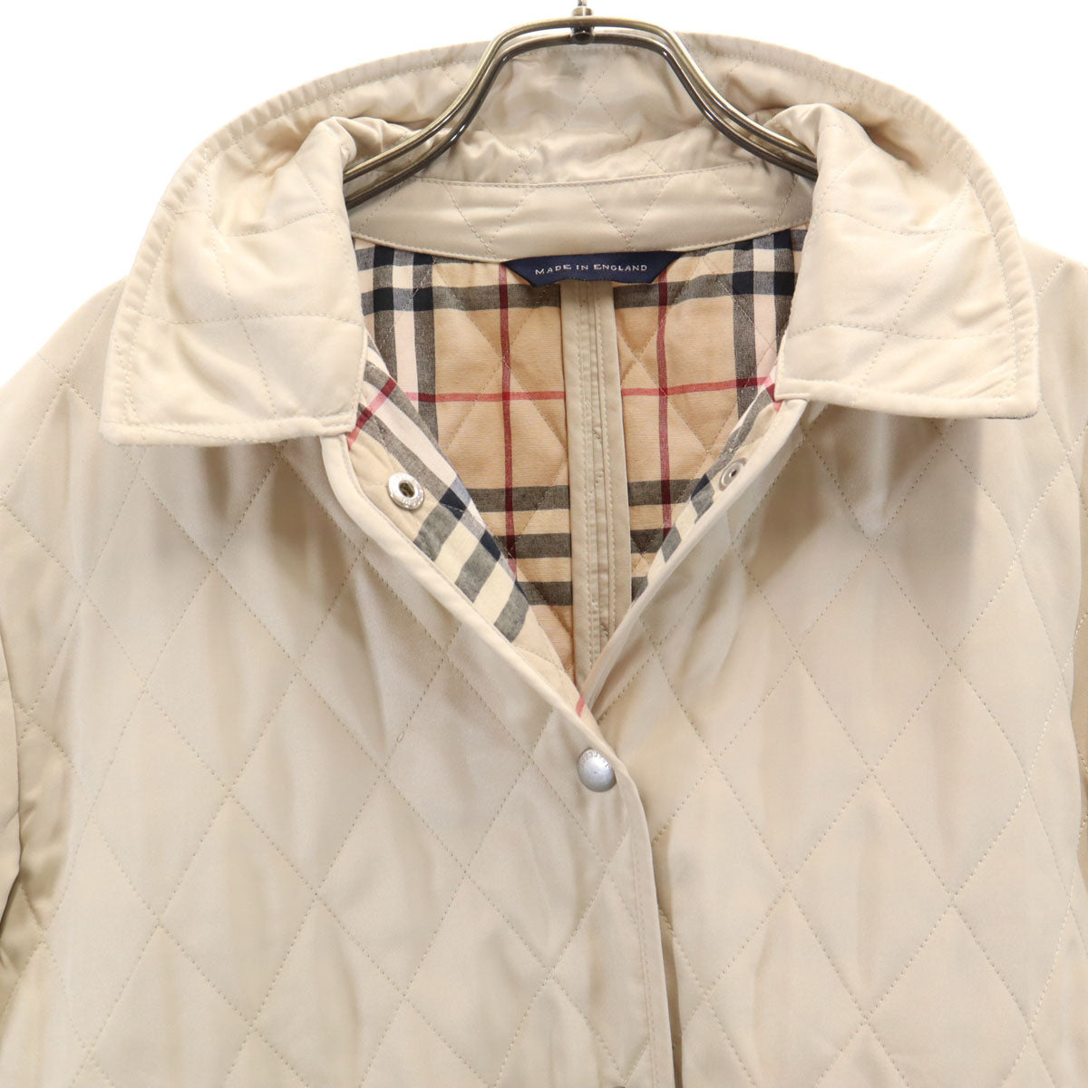 BURBERRY LONDON バーバリーロンドン 英国製 キルティングジャケット L ベージュ レディース