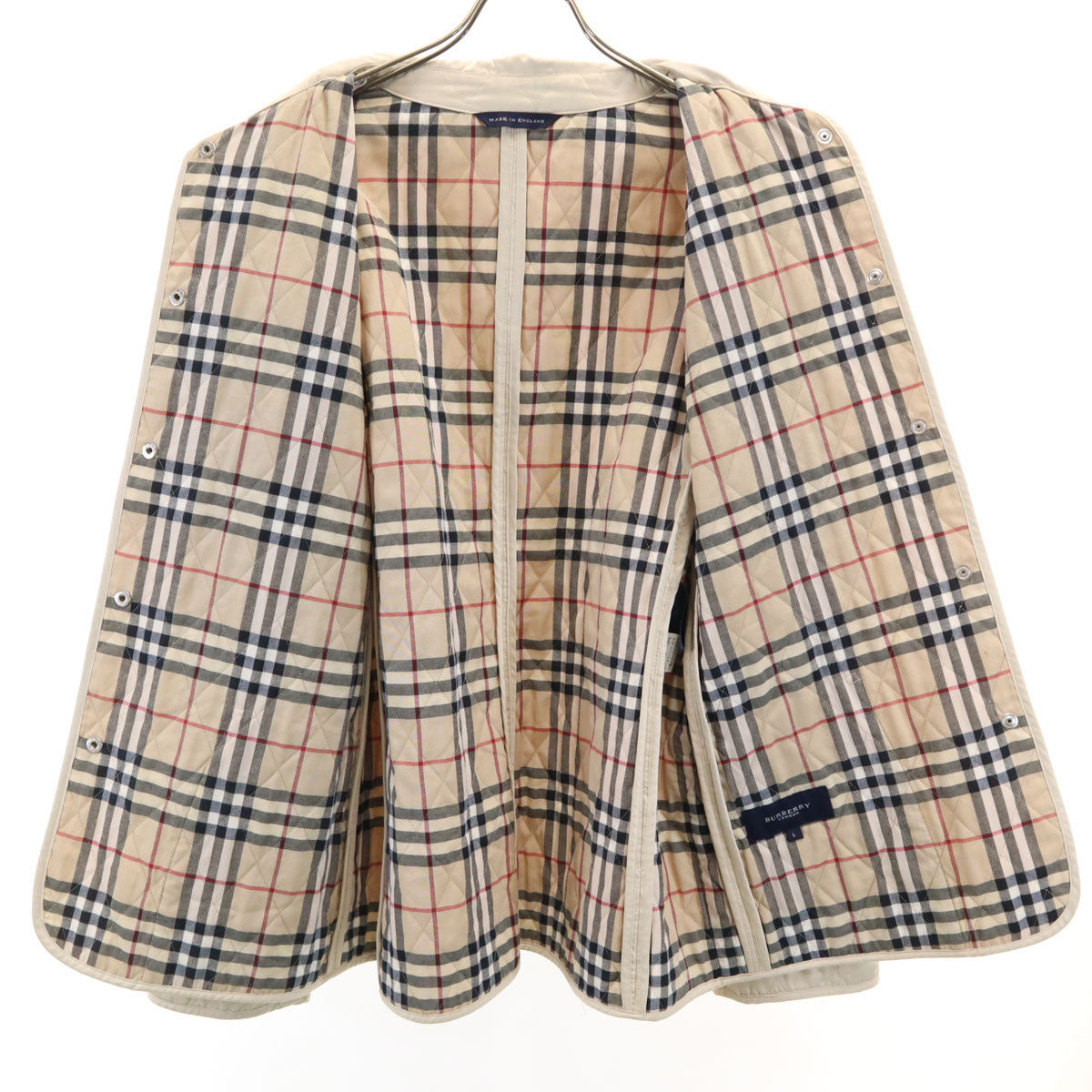 BURBERRY LONDON バーバリーロンドン 英国製 キルティングジャケット L ベージュ レディース
