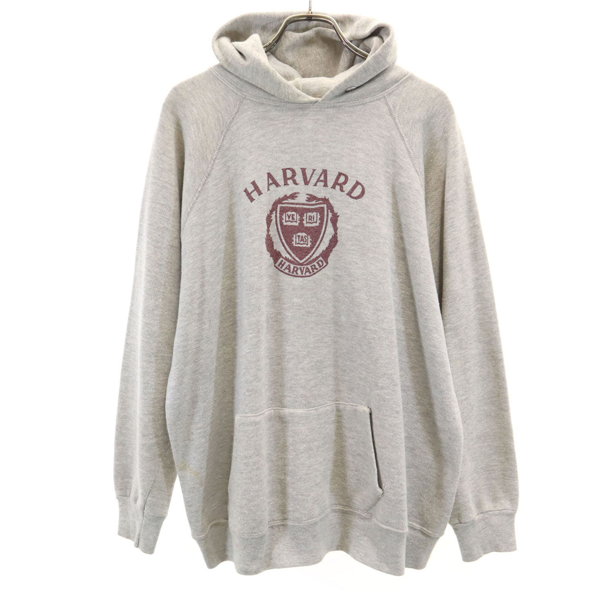 Champion チャンピオン 70s 80s USA製 バータグ後期 HARVARD 長袖 スウェットパーカー XL グレー レディース