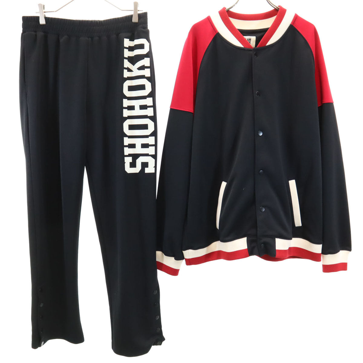 THE FIRST SLAM DUNK スラムダンク 湘北高校 ジャージジャケット 上下 セットアップ XL ブラック メンズ