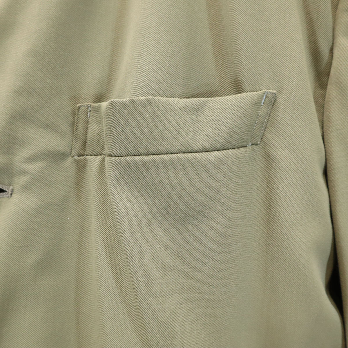 ISSEY MIYAKE イッセイミヤケ 80s 90s 日本製 オールド バンドカラー ジャケット 上下 セットアップ S オリーブ メンズ