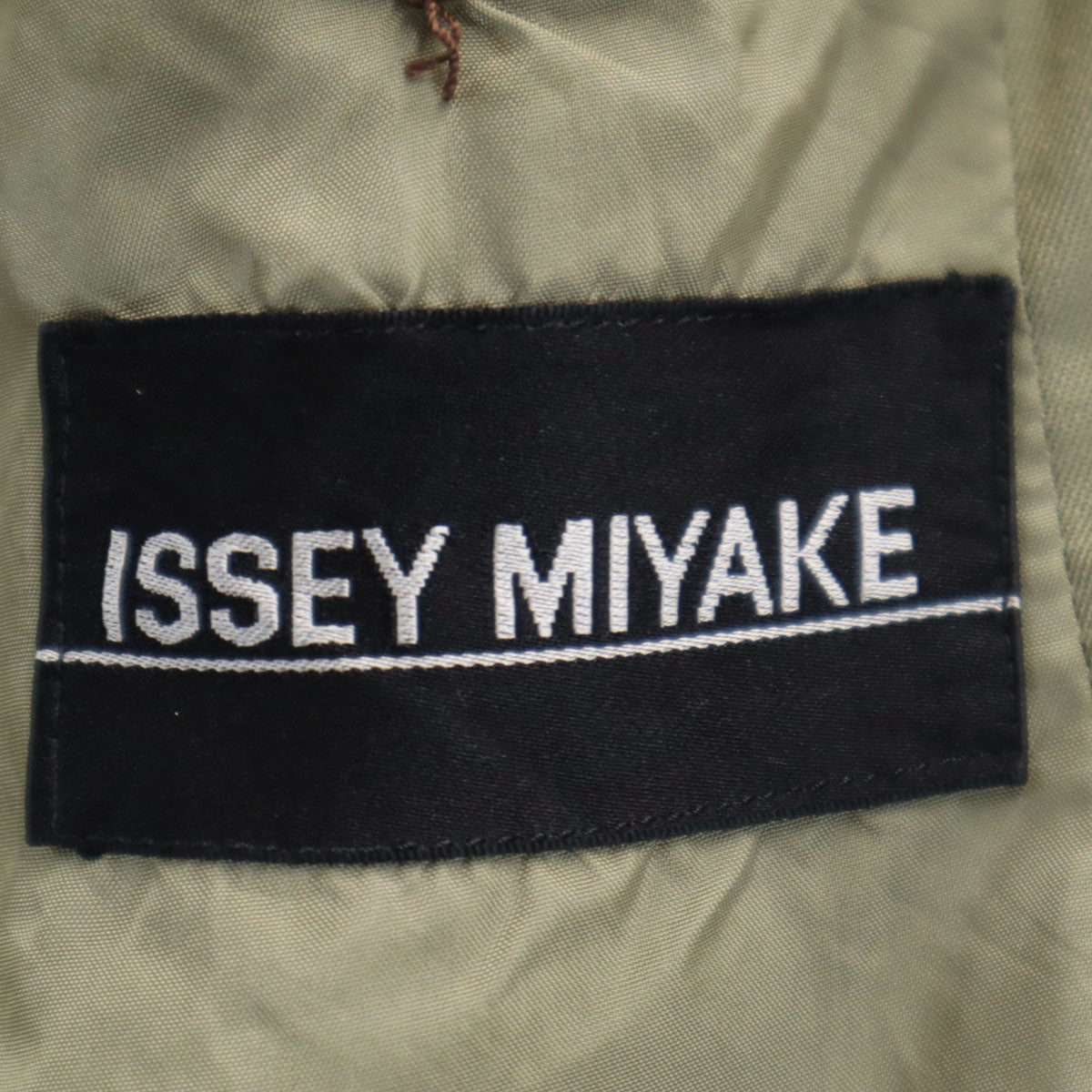 ISSEY MIYAKE イッセイミヤケ 80s 90s 日本製 オールド バンドカラー ジャケット 上下 セットアップ S オリーブ メンズ