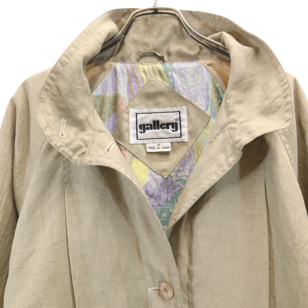 gallery 90s オールド スタンドカラー ジャケット M ベージュ レディース