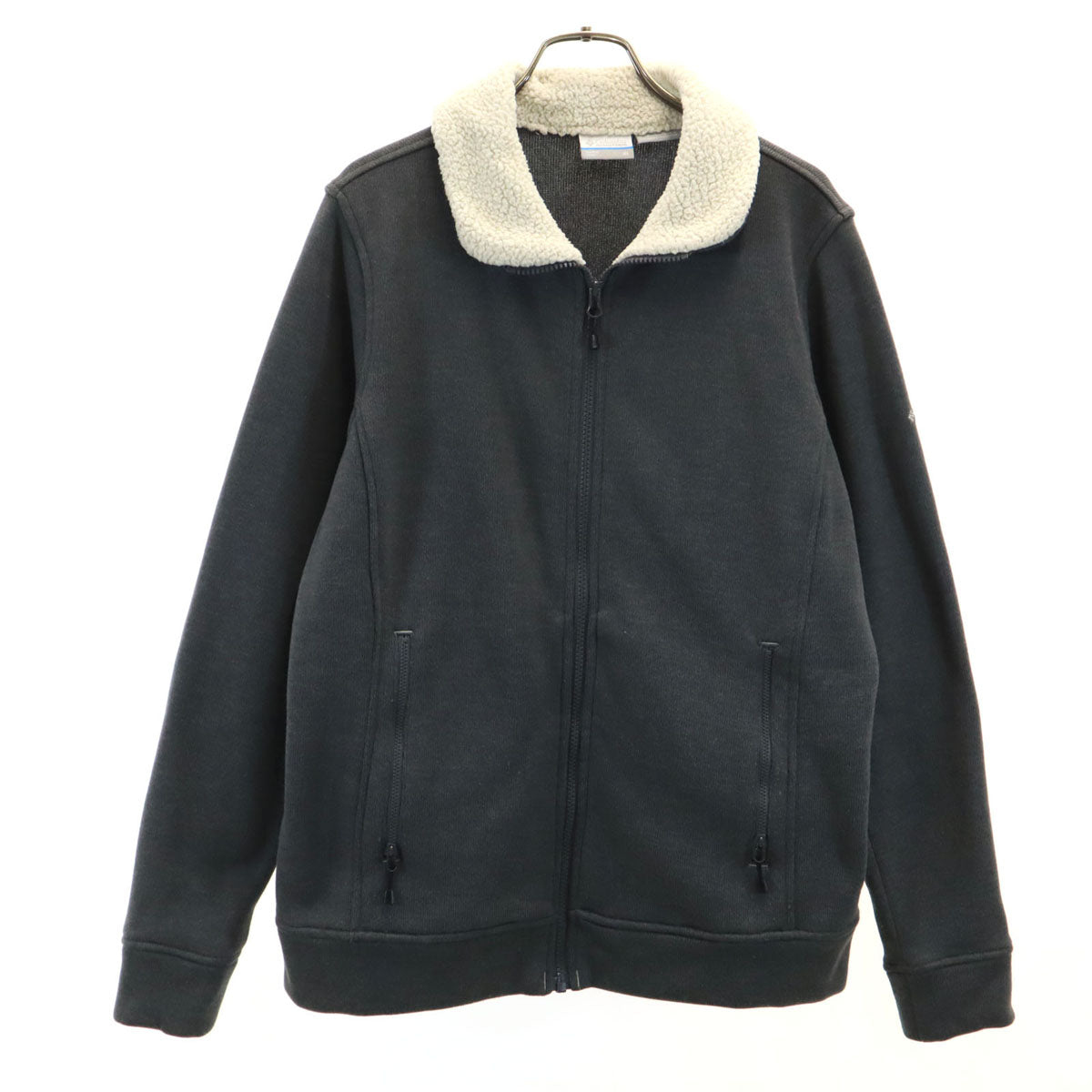 Columbia コロンビア ジップ ニットジャケット XL カーキ系 アウトドア レディース
