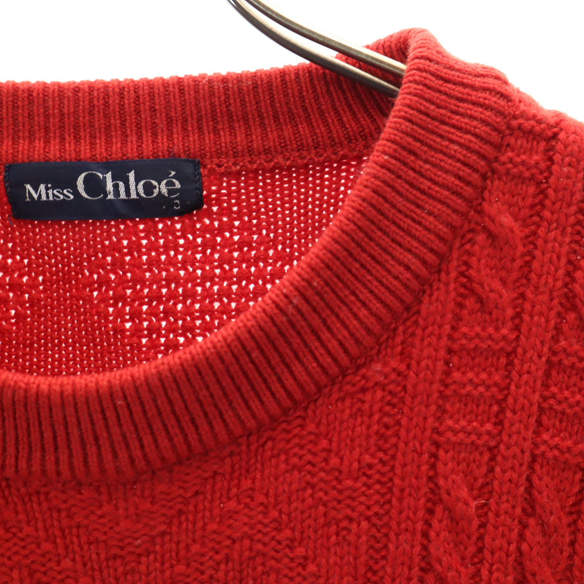miss chloe ミスクロエ 日本製 ウール 長袖 セーター 40 レッド ニット レディース