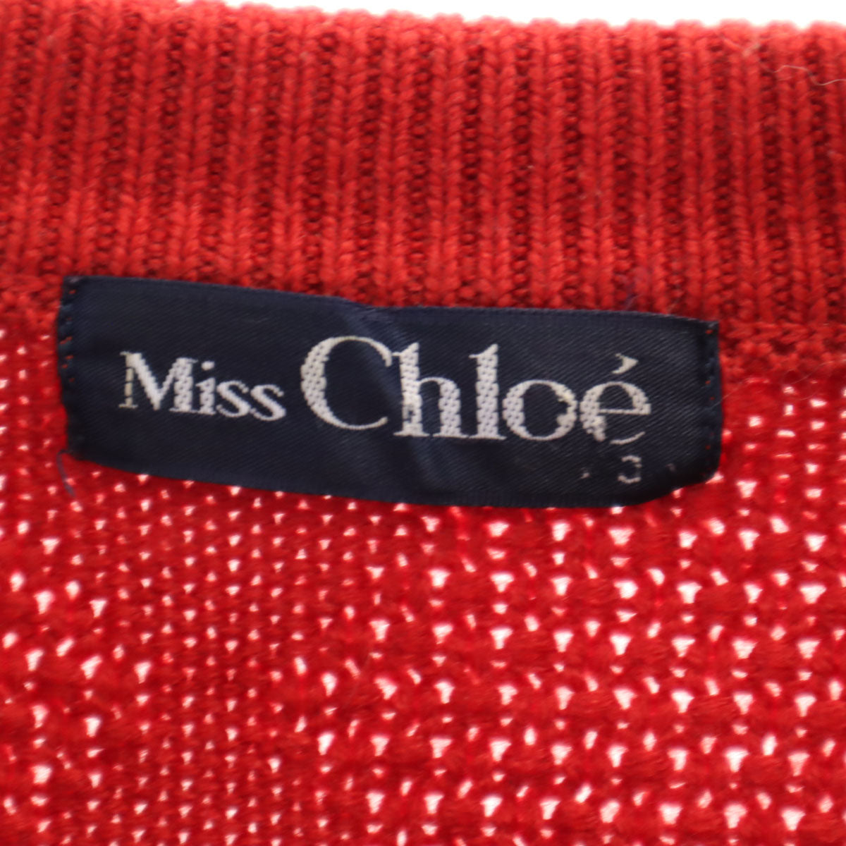 miss chloe ミスクロエ 日本製 ウール 長袖 セーター 40 レッド ニット レディース