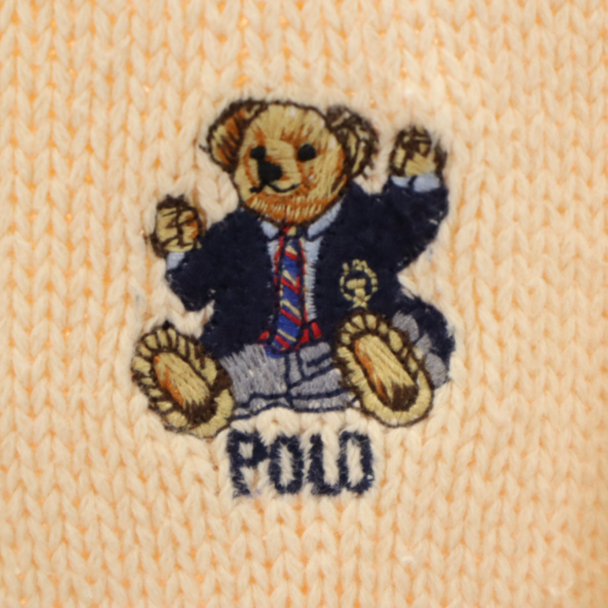 Polo by Ralph Lauren ポロバイラルフローレン 90s オールド ポロベア 長袖 ニット M ベージュ メンズ