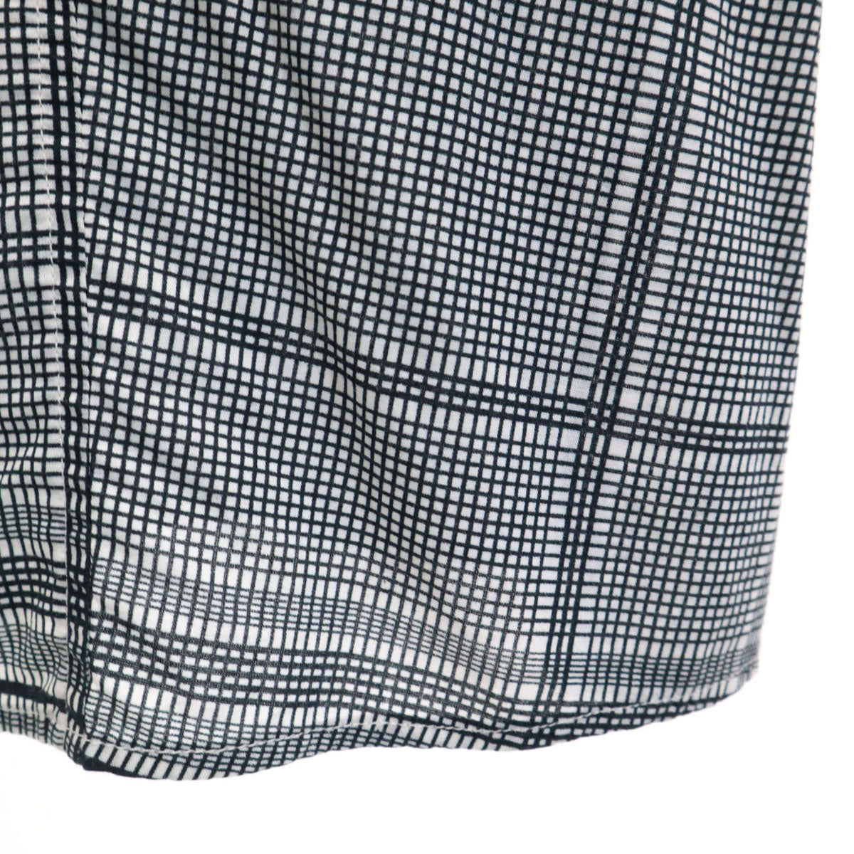 美品 KENZO ケンゾー 90s オールド チェック柄 長袖 コットンシャツ 38 ブラック系 レディース