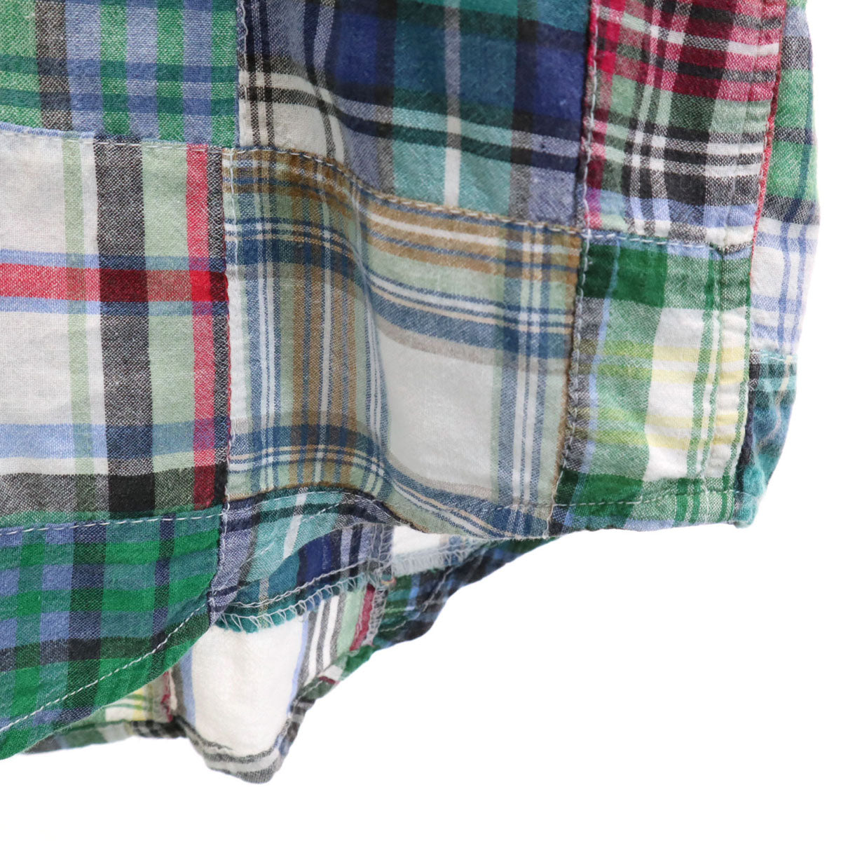RALPH RALPH LAUREN ラルフラルフローレン 90s チェック柄 長袖 パッチワーク シャツ M メンズ