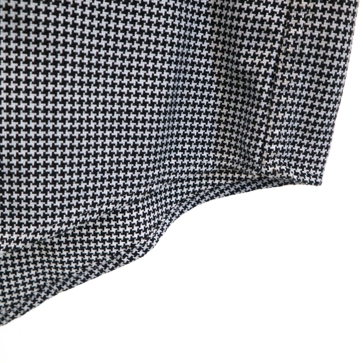 BURBERRY BLACK LABEL バーバリーブラックレーベル 千鳥格子柄 長袖 コットンシャツ 41 ブラック系 三陽商会 メンズ