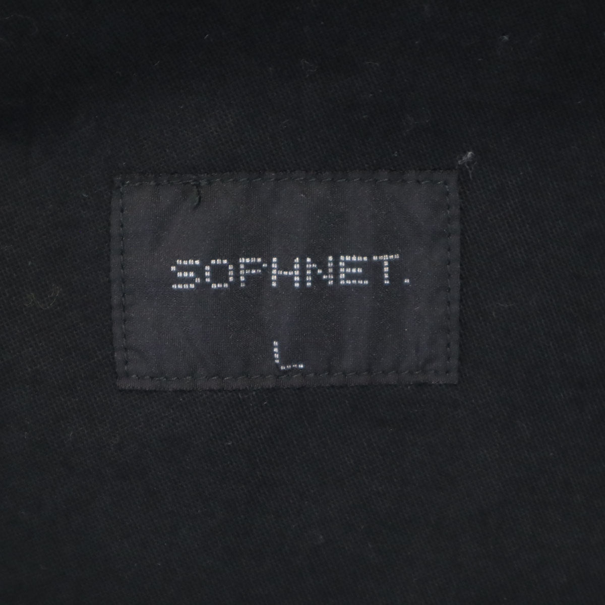 SOPHNET. ソフネット 日本製 コットンワーク コート L ブラック メンズ