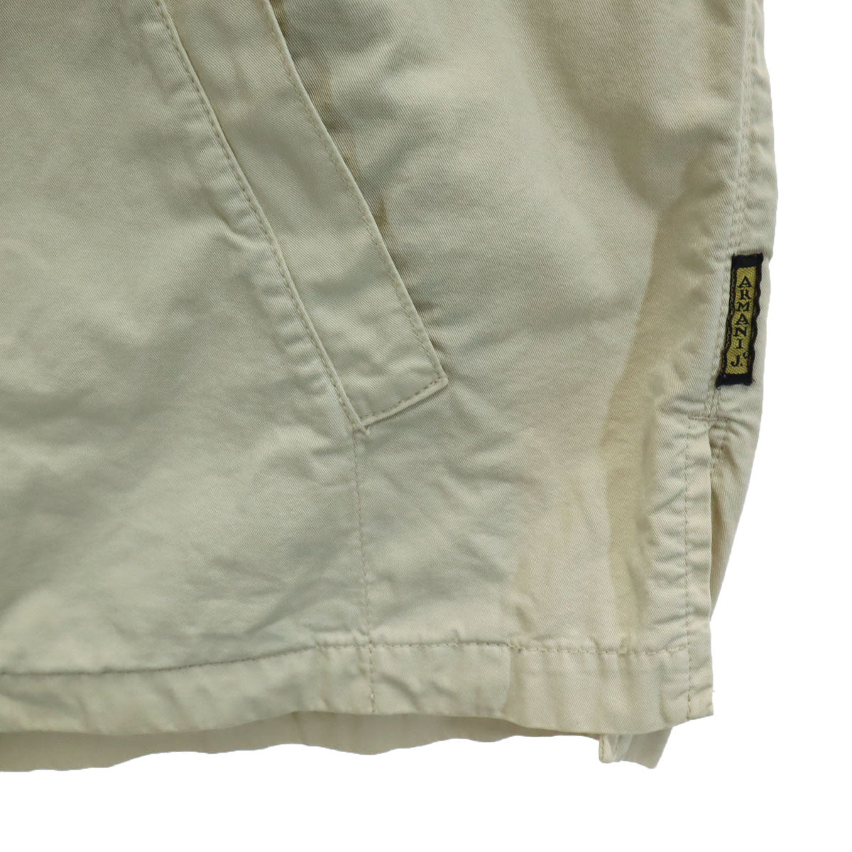 ARMANI JEANS アルマーニジーンズ 90s イタリア製 オールド ジップアップ ジャケット 48 アイボリー メンズ
