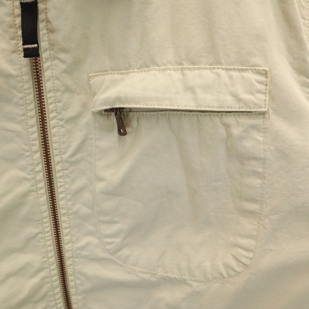 ARMANI JEANS アルマーニジーンズ 90s イタリア製 オールド ジップアップ ジャケット 48 アイボリー メンズ