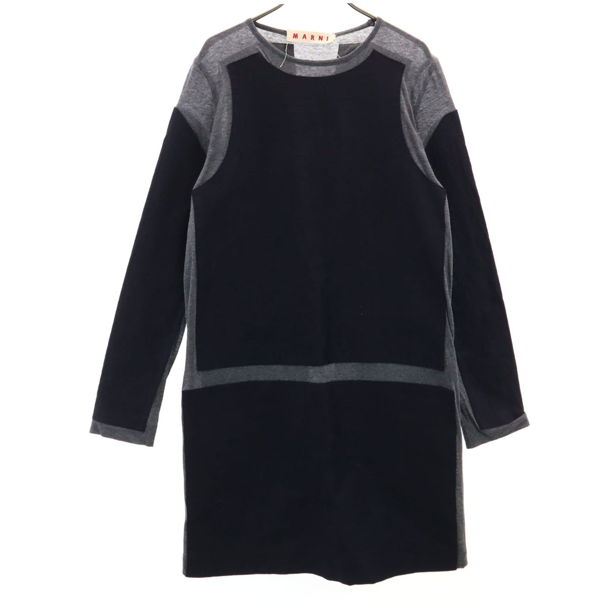 MARNI マルニ イタリア製 長袖 ワンピース 42 ブラック レディース
