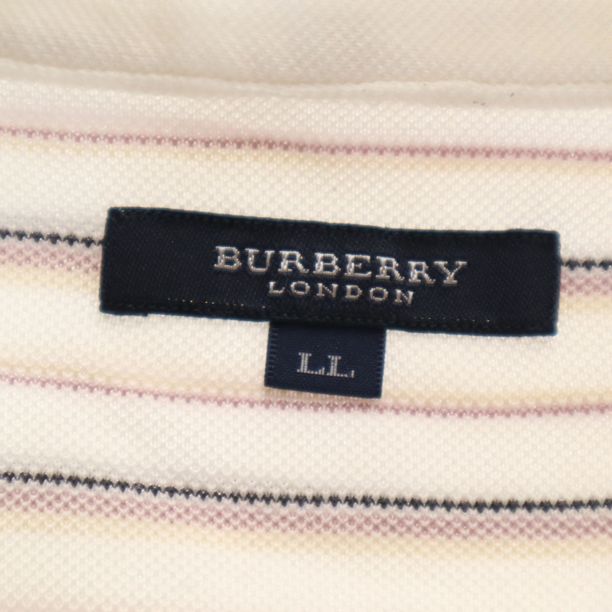 BURBERRY LONDON バーバリーロンドン 日本製 ストライプ柄r 長袖 シャツ LL ホワイト 三陽商会 メンズ