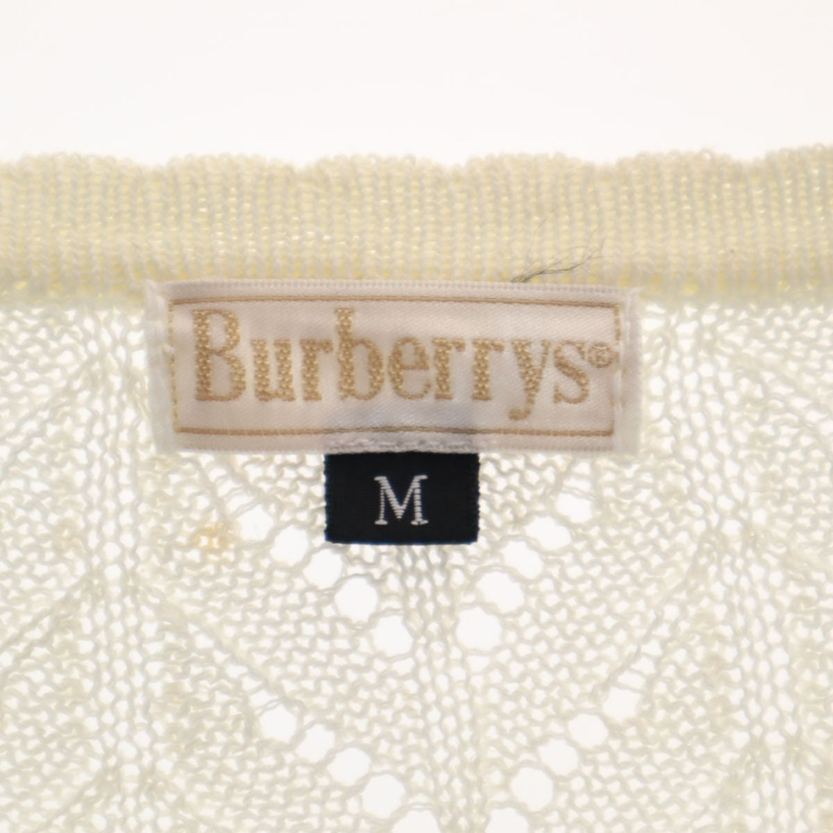 Burberrys バーバリーズ 90s オールド 長袖 ニットカーディガン M アイボリー レディース